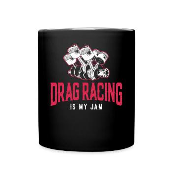 Drag Racing Race Car Girl Drag - Full Colour Mug - black - Front