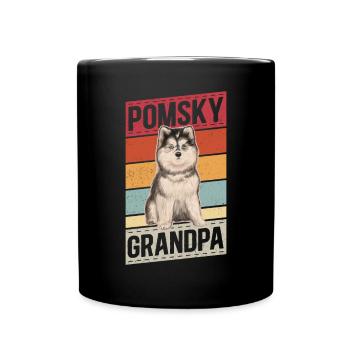 Pomsky Grandpa Dogs Dog Owner Cadeau - Mug uni - noir - Devant
