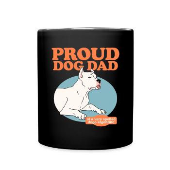 Dogo Argentino Dad Dogs Dog Owner Gift - Full Colour Mug - black - Front