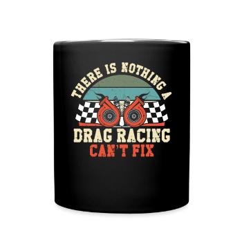 Drag Racing Race Car Retro Vintage - Tasse einfarbig - Schwarz - Vorne