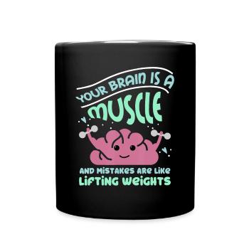 Growth Mind Teacher Design, Inspirierende Designsc - Tasse einfarbig - Schwarz - Vorne