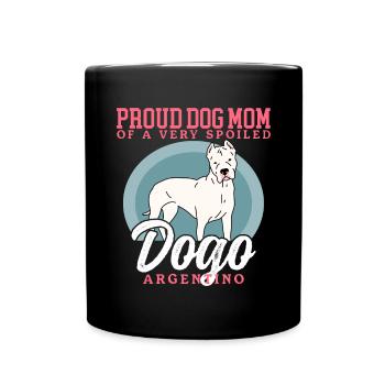 Dogo Argentino Mom Dog Dog Owner Gift - Full Colour Mug - black - Front