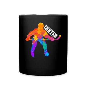 Cadeau du centre des joueurs de hockey sur glace - Mug uni - noir - Devant
