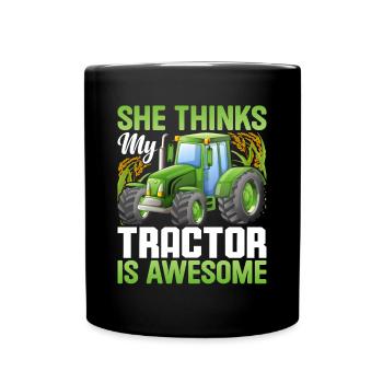 Farmer Tractor Farming Quota for Farmers - Full Colour Mug - black - Front