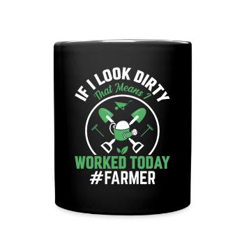 Farmer Tractor Farming Quota for Farmers - Full Colour Mug - black - Front