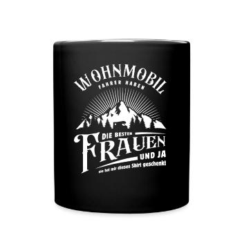 Wohnmobil Fahrer Frauen - Camping - Spruch - Tasse einfarbig - Schwarz - Vorne