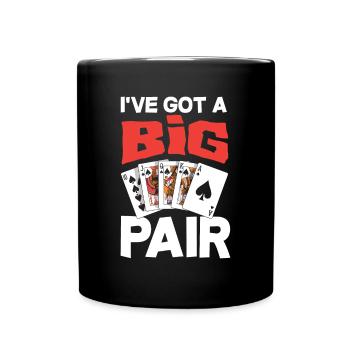 Poker Spieler Pokerspieler Pokern Geschenk - Tasse einfarbig - Schwarz - Vorne