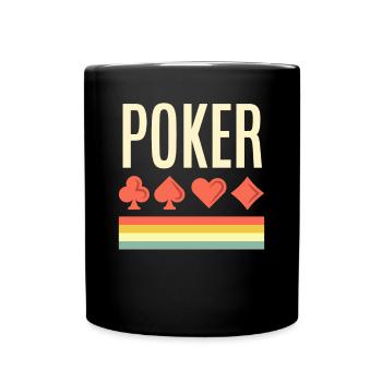 Poker Spieler Pokerspieler Pokern Geschenk - Tasse einfarbig - Schwarz - Vorne