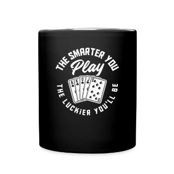 Poker Spieler Pokerspieler Pokern Geschenk - Tasse einfarbig - Schwarz - Vorne