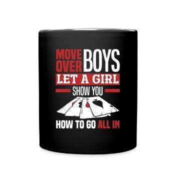 Poker Spieler Pokerspieler Pokern Geschenk - Tasse einfarbig - Schwarz - Vorne