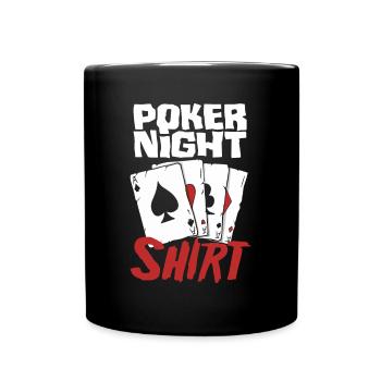 Poker Spieler Pokerspieler Pokern Geschenk - Tasse einfarbig - Schwarz - Vorne