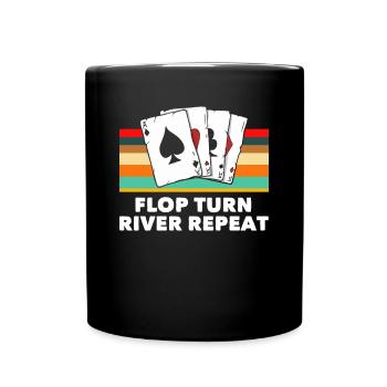 Poker Spieler Pokerspieler Pokern Geschenk - Tasse einfarbig - Schwarz - Vorne