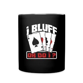 Poker Spieler Pokerspieler Pokern Geschenk - Tasse einfarbig - Schwarz - Vorne