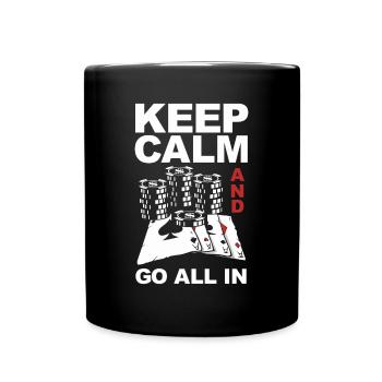 Poker Spieler Pokerspieler Pokern Geschenk - Tasse einfarbig - Schwarz - Vorne