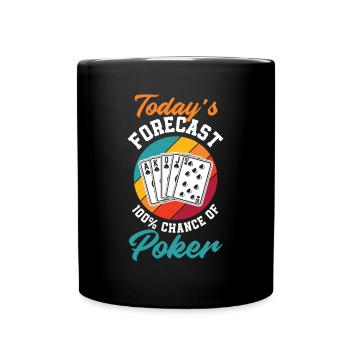 Poker Spieler Pokerspieler Pokern Geschenk - Tasse einfarbig - Schwarz - Vorne