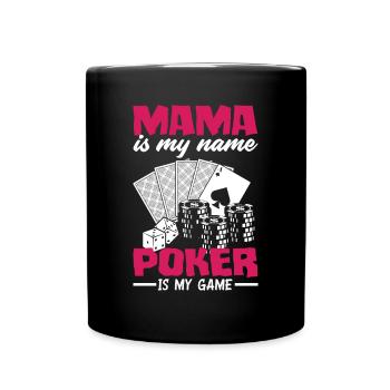 Poker Spieler Pokerspieler Pokern Geschenk - Tasse einfarbig - Schwarz - Vorne