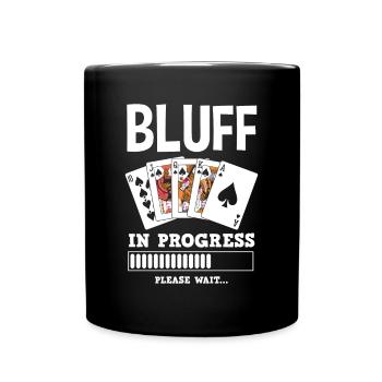 Poker Spieler Pokerspieler Pokern Geschenk - Tasse einfarbig - Schwarz - Vorne