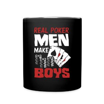 Poker Spieler Pokerspieler Pokern Geschenk - Tasse einfarbig - Schwarz - Vorne