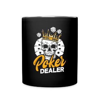 Poker Spieler Pokerspieler Pokern Geschenk - Tasse einfarbig - Schwarz - Vorne