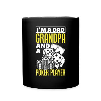 Poker Spieler Pokerspieler Pokern Geschenk - Tasse einfarbig - Schwarz - Vorne