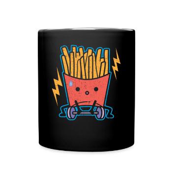 Frites Mangeur Foodie Potato Lover Français Frites - Mug uni - noir - Devant