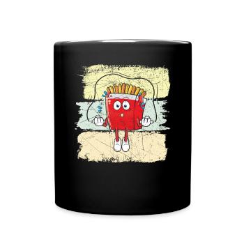 Frites Mangeur Foodie Potato Lover Français Frites - Mug uni - noir - Devant