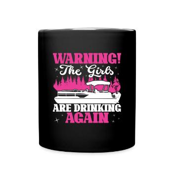 Pontoon Queen -Boat Pontoon -Women - Full Colour Mug - black - Front
