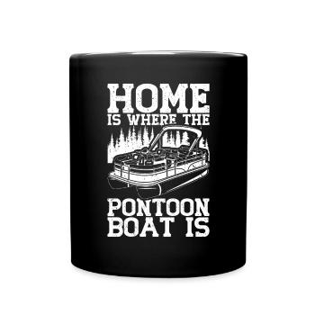 Pontoon Queen -Boat Pontoon -Women - Full Colour Mug - black - Front
