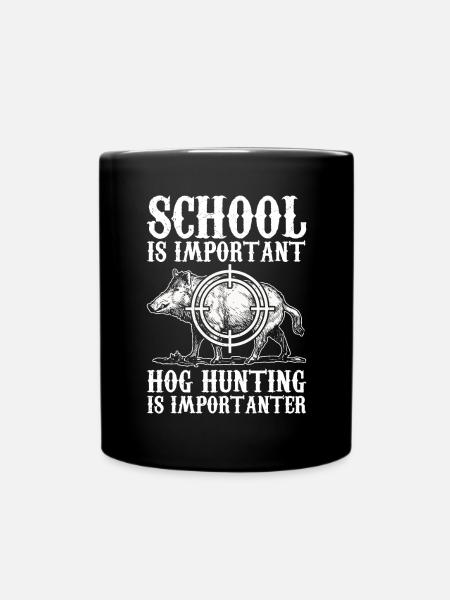 Schweinejagd Jäger Schweinejagd - Tasse einfarbig - Schwarz