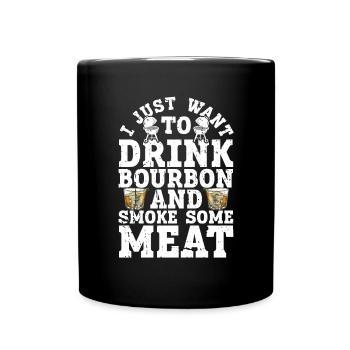 Bourbon-Smoker-Grillwhisky - Tasse einfarbig - Schwarz - Vorne