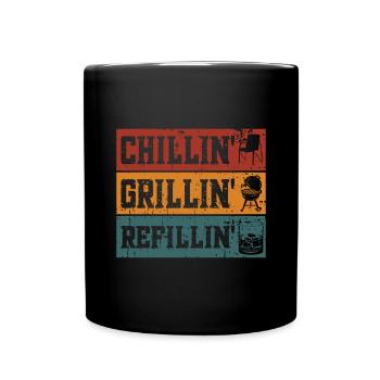Bourbon-Smoker-Grillwhisky - Tasse einfarbig - Schwarz - Vorne