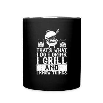 Bourbon-Smoker-Grillwhisky - Tasse einfarbig - Schwarz - Vorne