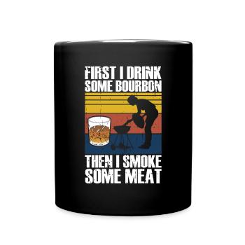 Bourbon-Smoker-Grillwhisky - Tasse einfarbig - Schwarz - Vorne
