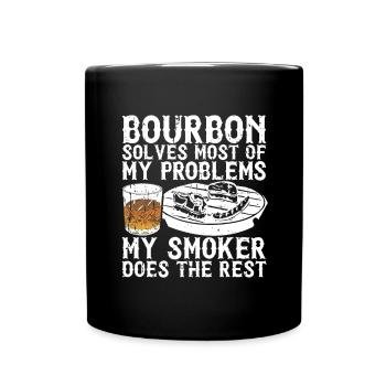 Bourbon-Smoker-Grillwhisky - Tasse einfarbig - Schwarz - Vorne