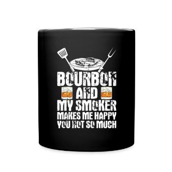 Bourbon-Smoker-Grillwhisky - Tasse einfarbig - Schwarz - Vorne