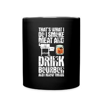 Bourbon-Smoker-Grillwhisky - Tasse einfarbig - Schwarz - Vorne