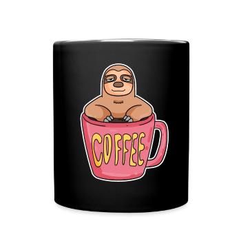 Coffee Sloth - Full Colour Mug - black - Front