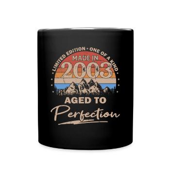 20e anniversaire Né en 2003 Fabriqué en 2003 - Mug uni - noir - Devant