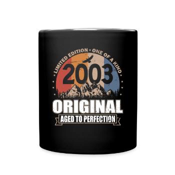 20. Geburtstag Jahrgang 2003 Original 2003 - Tasse einfarbig - Schwarz - Vorne
