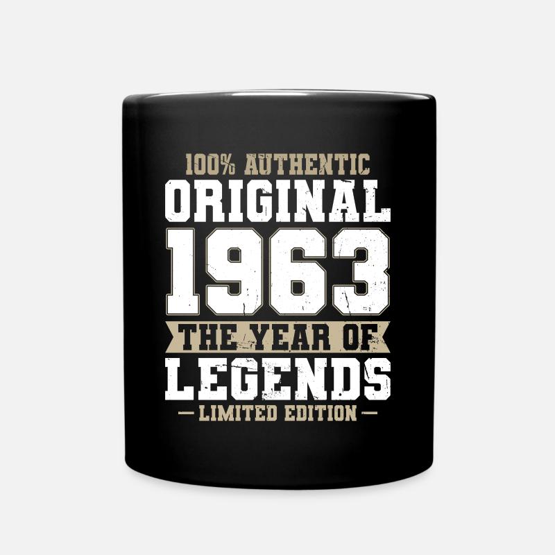 60e anniversaire Né en 1963 Original 1963 - Mug uni - noir