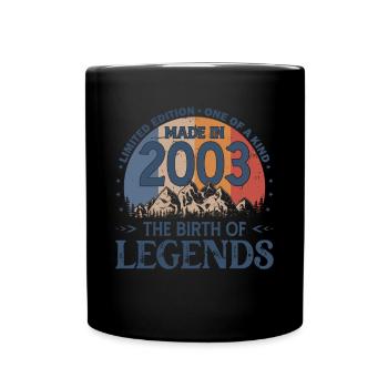20e anniversaire Né en 2003 Fabriqué en 2003 - Mug uni - noir - Devant