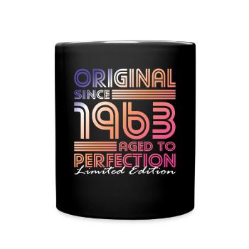 60th birthday born 1963 Original Since 1963 - Full Colour Mug - black - Front