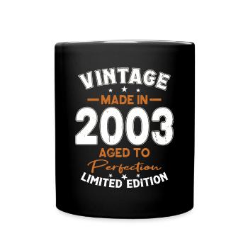 20e anniversaire Né en 2003 Fabriqué en 2003 - Mug uni - noir - Devant