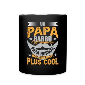 Un Papa Barbu - Mug uni - noir - Devant