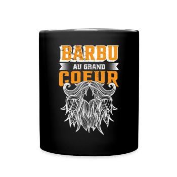 Barbu Au Grand Coeur - Mug uni - noir - Devant