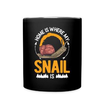 La maison est l’endroit où sont mes escargots - Mug uni - noir - Devant