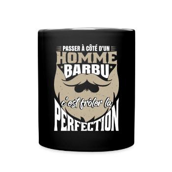 Homme | Papa Barbu | Barbe - Mug uni - noir - Devant