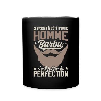 Barbe | Hommes | Papa | Papy - Mug uni - noir - Devant