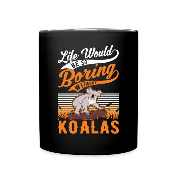 Amoureux des koalas Ours koala - Mug uni - noir - Devant