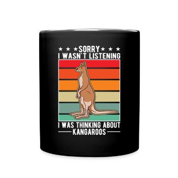 Kangourou australien Kangourou australien - Mug uni - noir - Devant